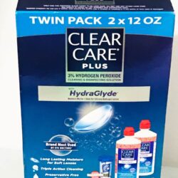 dung dich khu trung contact lens clear care plus hydraglyde 355ml x2 chai lens cases knc