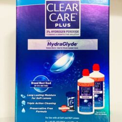 dung dich khu trung contact lens clear care plus hydraglyde 355ml x2 chai lens cases krc