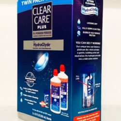 dung dich khu trung contact lens clear care plus hydraglyde 355ml x2 chai lens cases krf