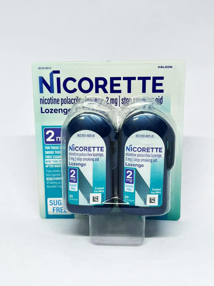 Kẹo ngậm cai thuốc lá Nicorette Lozenge Ice Mint 2mg 80 viên - Ảnh 2