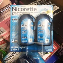 Kẹo ngậm cai thuốc lá Nicorette Lozenge Ice Mint 2mg 80 viên 6 keo ngam cai thuoc la nicorette lozenge ice mint 2mg 80 vien ka