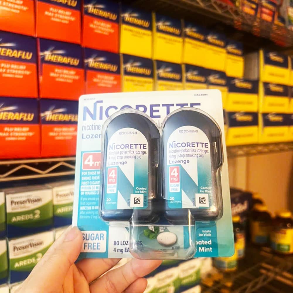 Kẹo ngậm cai thuốc lá Nicorette Lozenge Ice Mint 4mg 80 viên - Ảnh 2