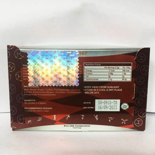 Kẹo sâm Hamer Ginseng & Coffee tăng cường sinh lý nam giới Hộp 36 viên 12 keo sam hamer ginseng coffee tang cuong sinh ly nam gioi hop 36 vien kb