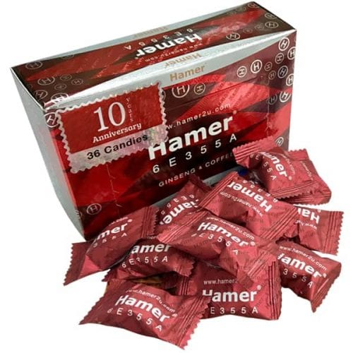 Kẹo sâm Hamer Ginseng & Coffee tăng cường sinh lý nam giới Hộp 36 viên 8 keo sam hamer ginseng coffee tang cuong sinh ly nam gioi hop 36 vien kc