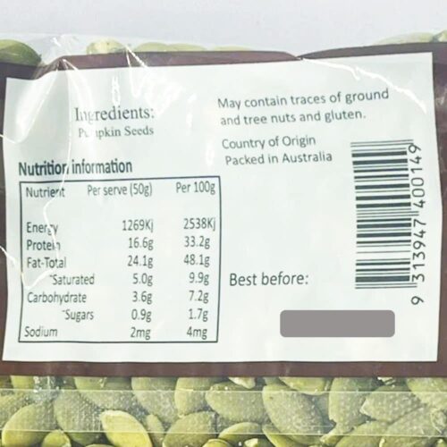 Nhân hạt bí Mourad’s Coffee & Nuts Pumpkin Seeds (Pepitas) 500g 10 nhan hat bi mourads coffee nuts pumpkin seeds 500g 061125 kd