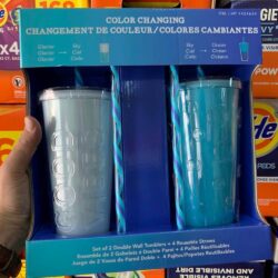 set 2 ly doi mau parker lane color changing tumbler 650ml kem 4 ong hut xanh ka