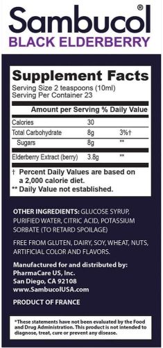 siro sambucol tang de khang sambucol black elderberry immune support 230ml x 2 chai ka