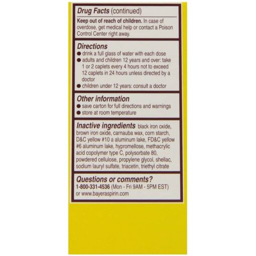 vien giam dau bayer safety coated aspirin 325mg 100 vien kb