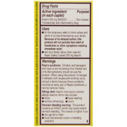 vien giam dau bayer safety coated aspirin 325mg 100 vien kd