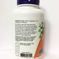 vien ho tro suc khoe duong ruot chong oxi hoa now foods pau d arco 500 mg 100 vien kc