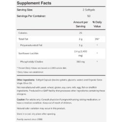Viên uống chống tắc tia sữa Now Sunflower Lecithin 1200mg 100 Softgels 6 vien uong chong tac tia sua now sunflower lecithin 1200mg 100 softgels kc