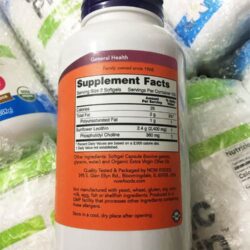 Viên uống chống tắc tia sữa Now Sunflower Lecithin 1200mg 200 Softgels 8 vien uong chong tac tia sua now sunflower lecithin 1200mg 200 softgels kb