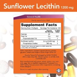 Viên uống chống tắc tia sữa Now Sunflower Lecithin 1200mg 200 Softgels 10 vien uong chong tac tia sua now sunflower lecithin 1200mg 200 softgels kd