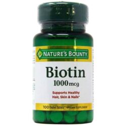 Viên uống đẹp da, móng, tóc Nature’s Bounty Biotin 1000mcg 100 Tablets 5 vien uong dep da mong toc natures bounty biotin 1000mcg 100 tablets knc