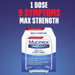 Viên uống giảm cảm cúm, viêm họng Mucinex Fast-Max Cold Flu Sore Throat 20 Caplets 7 vien uong giam cam cum viem hong mucinex fast max cold flu sore throat 20 vien kc