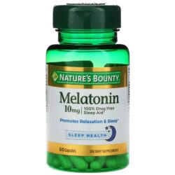 Viên uống giúp ngủ ngon Nature’s Bounty Melatonin 10mg 60 Capsules 5 vien uong giup ngu ngon natures bounty melatonin 10mg 60 capsules ka