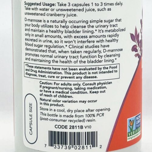 vien uong ho tro duong tiet nieu now d mannose 500mg 120 capsules 090126 kd