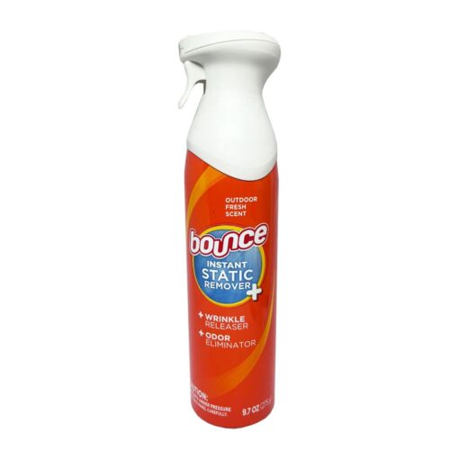 Xịt thơm khử mùi, chống nhăn quần áo Bounce Instant Static Remover 275g