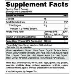 keo deo giam tao goli apple cider vinegar 60 gummies kb