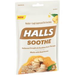 keo halls thong co mat hong halls soothe honey ginger 30 vien kb
