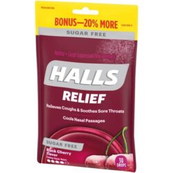 keo halls thong co mat hong halls sugar free relief black cherry 30 vien kc
