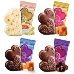 keo socola ghirardelli chocolate assortment duet hearts 436 7g ka