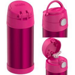 Set bình + hộp đựng thức ăn giữ nhiệt cho bé Thermos Funtainer Lunch Set 355ml + 290ml (Pink) 17 set binh hop dung thuc an giu nhiet cho be thermos funtainer lunch set 355ml 290ml pink kf