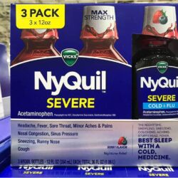 Siro Vicks NyQuil Nighttime Cold & Flu Symptom Relief 354ml x3 chai (Berry Flavor) 8 siro vicks nyquil nighttime cold flu symptom relief 354ml x3 chai berry flavor kc