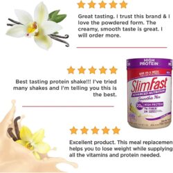 Sữa bột giảm cân giàu Protein Slimfast Advanced Nutrition Vanilla Cream 312g 13 sua bot giam can giau protein slimfast advanced nutrition vanilla cream 312g kd