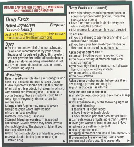 Viên hỗ trợ ngăn ngừa nhồi máu cơ tim Member’s Mark Aspirin 81mg 2x 365 viên (730 Tablets) 12 vien giam dau va ngan ngua nhoi mau co tim members mark aspirin 81mg 2x 365 vien 730 tablets 270325 kc