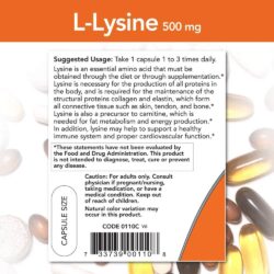 vien uong ho tro mien dich tang sinh collagen now l lysine 500mg 100 capsules kc