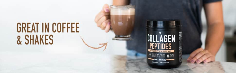 Bột uống Collagen thủy phân SR Collagen Peptides 644.11g (Dark Chocolate) 15 bot uong collagen thuy phan sr collagen peptides 644 11g dark chocolate ki