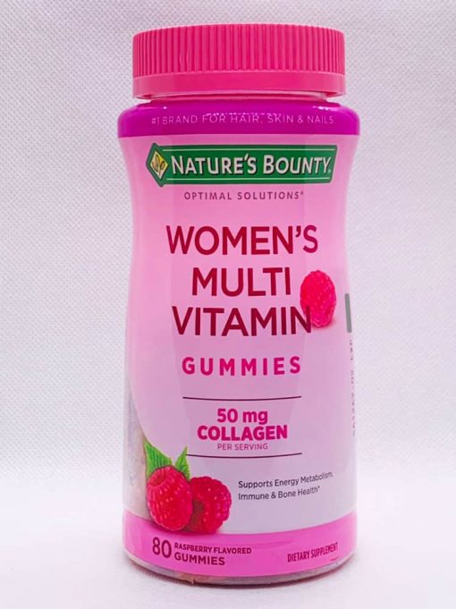 Nature\'s Bounty Women\'s Multivitamin Gummies với collagen có vị gì?
