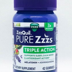 Kẹo dẻo hỗ trợ giấc ngủ ban đêm Vicks ZzzQuil Pure Zzzs Triple Action 42 Gummies 7 keo deo ho tro giac ngu ban dem vicks zzzquil pure zzzs triple action 42 gummies kna