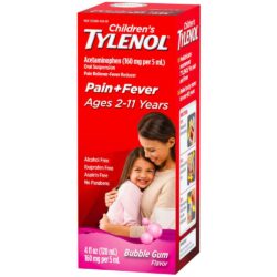 Siro Tylenol cho trẻ 2-11 tuổi Children’s Tylenol Pain Fever 120ml (Vị Bubble Gum) 11 siro giam dau ha sot cho tre 2 11 tuoi childrens tylenol pain fever 120ml vi bubble gum knc