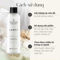 Sữa tẩy trang Lanci Daily Natural Cleansing Milk 300ml 11 sua tay trang lanci daily natural cleansing milk 300ml kc