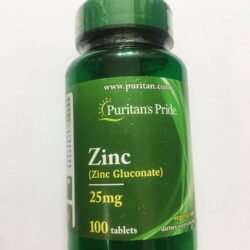 Viên uống bổ sung kẽm Puritan’s Pride Zinc Gluconate 25mg 100 Tablets 5 vien uong bo sung kem puritans pride zinc gluconate 25mg 100 tablets ka