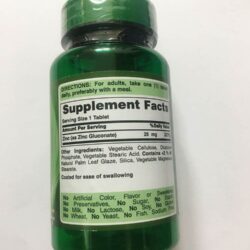 Viên uống bổ sung kẽm Puritan’s Pride Zinc Gluconate 25mg 100 Tablets 6 vien uong bo sung kem puritans pride zinc gluconate 25mg 100 tablets kb