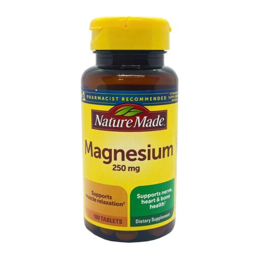 Viên uống bổ sung Magiê Nature Made Magnesium 250mg 100 Tablets