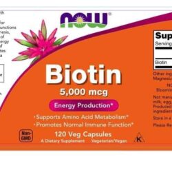 vien uong ho tro moc toc va chong rung toc now biotin 5000mcg 120 capsules ke