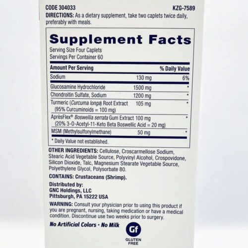 vien uong ho tro sun khop gnc triflex fast acting 240 caplets 291025 kh