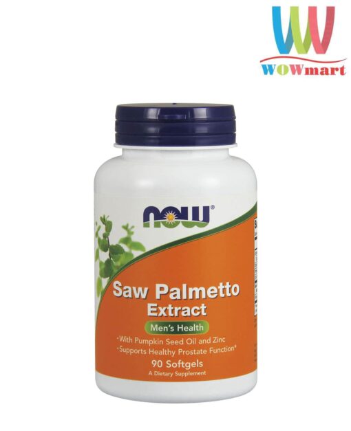 Viên uống hỗ trợ tuyến tiền liệt Now Saw Palmetto Extract 160mg 90 Softgels