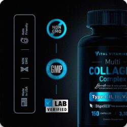 collagen dep da mong toc va bo khop vital vitamins multi collagen complex type i ii iii v x 150 capsules kb