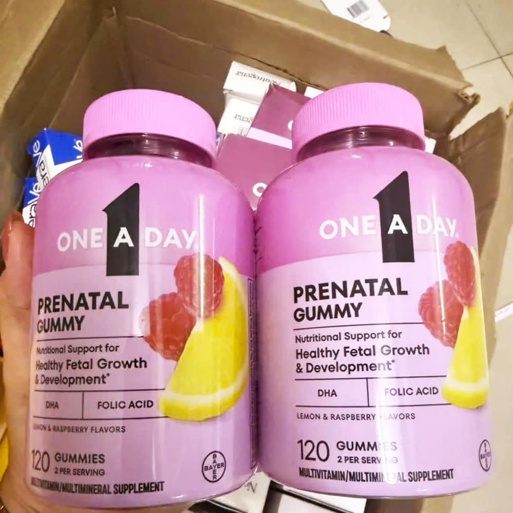 Kẹo dẻo đa Vitamin dành cho bà bầu One A Day Prenatal Gummy 120 Gummies - Ảnh 2