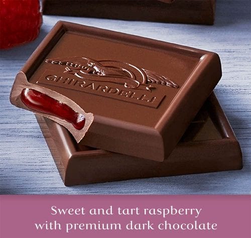 keo socola nhan mam xoi ghirardelli chocolate squares dark chocolate raspberry 256 7g kd