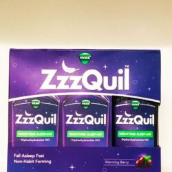 Siro hỗ trợ giấc ngủ ban đêm Vicks Nyquil ZzzQuil Nighttime Sleep Aid 354ml x3 (Warming Berry) 11 siro ho tro giac ngu ban dem vicks nyquil zzzquil nighttime sleep aid 354ml x3 warming berry kna