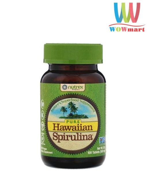 Tảo xoắn Nutrex Hawaii Pure Hawaiian Spirulina 500mg 100 viên