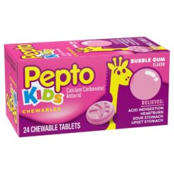 Viên ngậm hỗ trợ dạ dày, khó tiêu, đau bụng cho bé Pepto Kids vị Bubble Gum 24 viên 11 vien ngam ho tro da day kho tieu dau bung cho be pepto kids vi bubble gum 24 vien ka