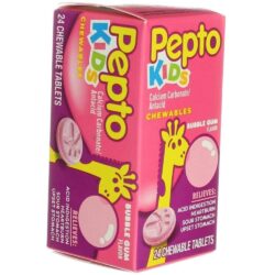 Viên ngậm hỗ trợ dạ dày, khó tiêu, đau bụng cho bé Pepto Kids vị Bubble Gum 24 viên 13 vien ngam ho tro da day kho tieu dau bung cho be pepto kids vi bubble gum 24 vien kc