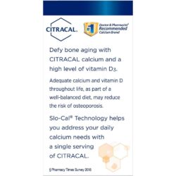 Viên uống bổ sung Canxi Citracal Calcium D3 Slo-Cal Technology Slow Release 1200 80 viên 11 vien uong bo sung canxi citracal calcium d3 slo cal technology slow release 1200 80 vien ke